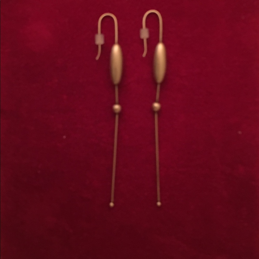 3” gold dangle earrings (14 or 24k)